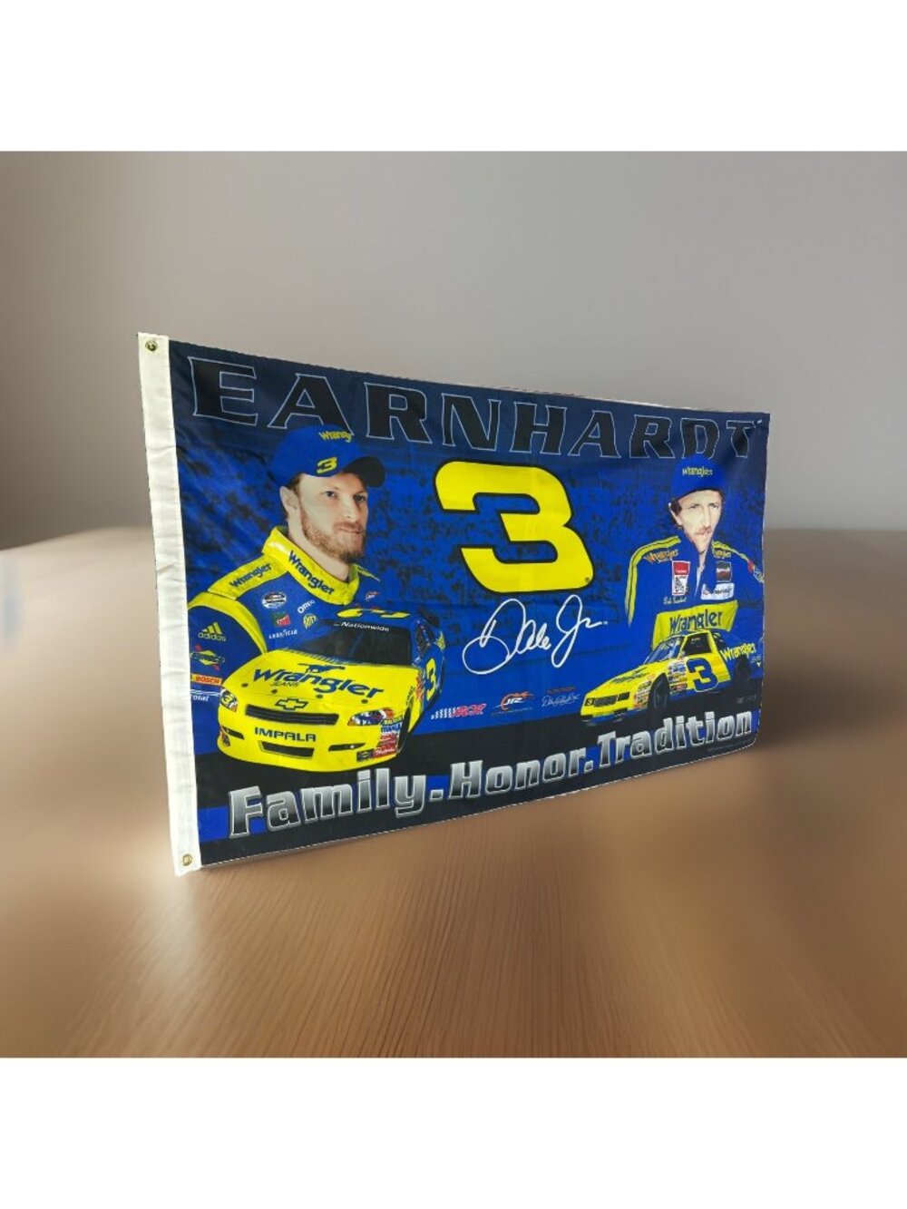 Dale Earnhardt Sr. & Earnhardt Jr. HOF 2010 3x5 foot Flag Family Honor Tradition